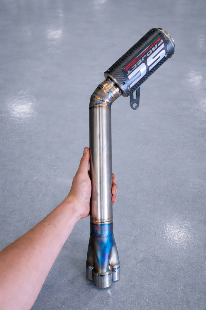Titanium 3-in-1 collector en piecut-bochten, TIG-gelast voor Yamaha MT-09